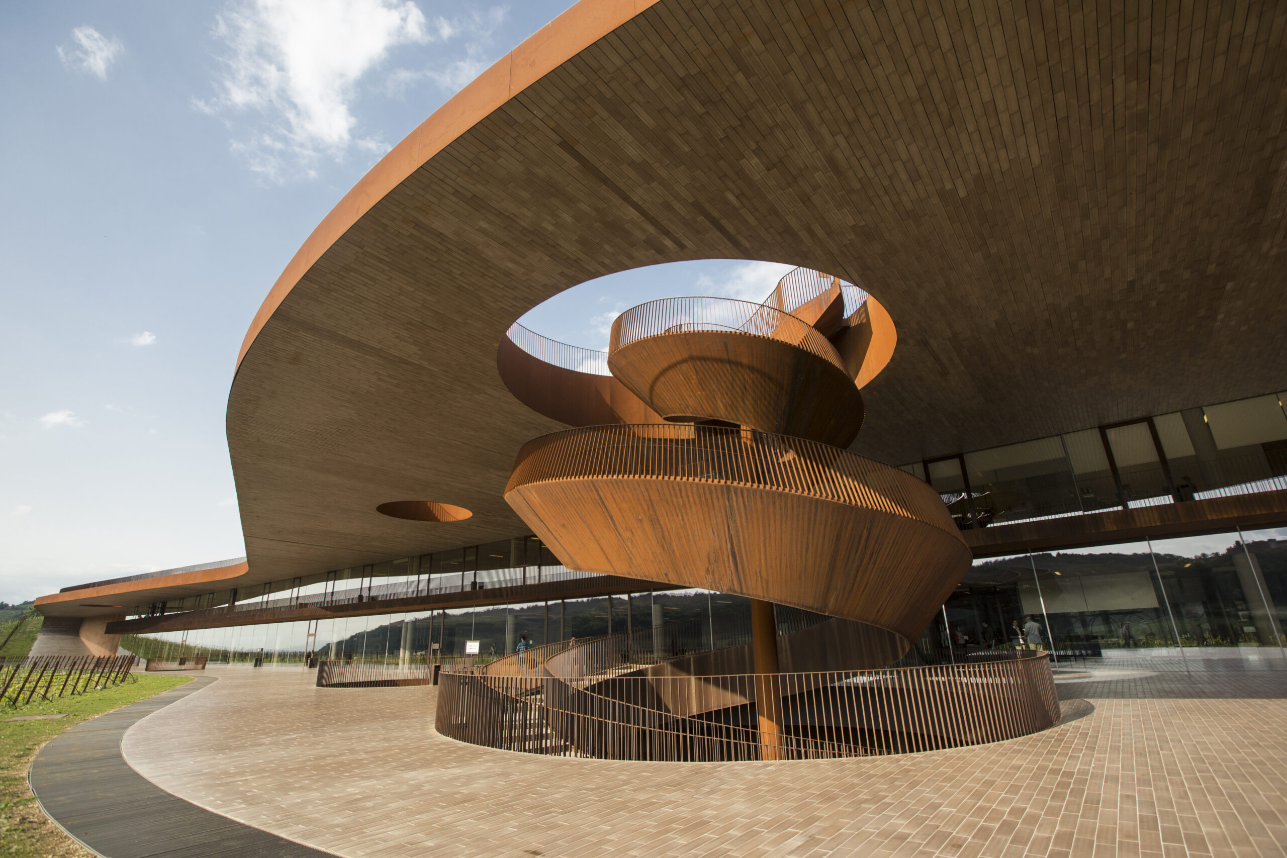 The spiral staircase at Antinori nel Chianti Classico